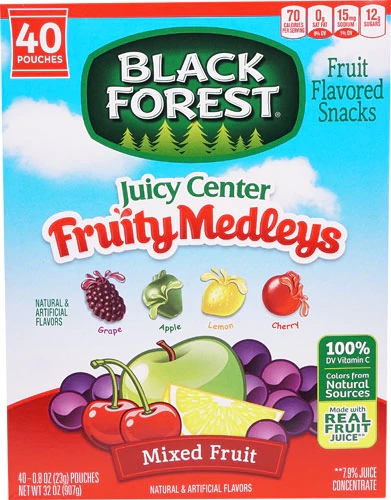 Black Forest Juicy Center Fruity Medleys Mixed Fruit -- 40 Pouches