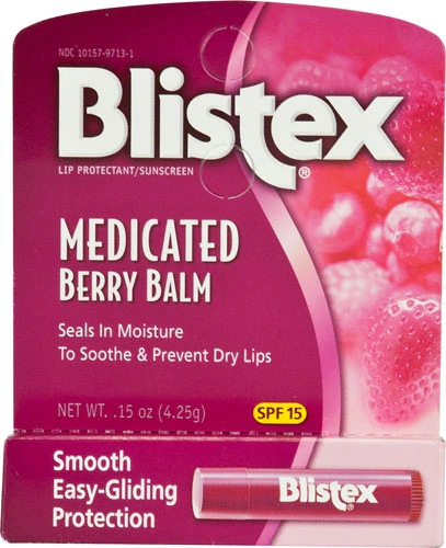 Blistex Medicated Lip Balm SPF 15 Berry -- 0.15 oz