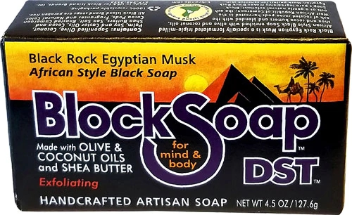 Block Soap Bar Black Rock Egyptian Musk -- 4.5 oz
