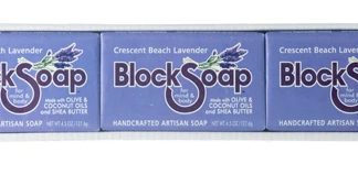 Block Soap Bar Crescent Beach Lavender -- 3 Pack