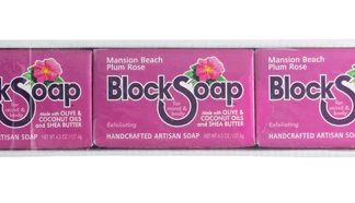 Block Soap Bar Mansion Beach Plum Rose -- 3 Pack