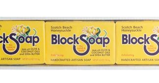 Block Soap Bar Scotch Beach Honeysuckle -- 3 Pack