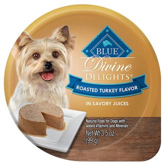 Blue Buffalo Divine Delights® Natural Food in Savory Juices For Dogs Small Breed Roasted Turkey -- 3.5 oz Each / Pack of 12