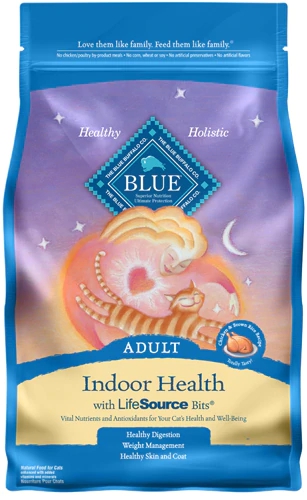 Blue Buffalo Indoor Health with LifeSource Bits® Natural Food for Adult Cats Chicken -- 2 lbs