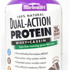 Bluebonnet Nutrition 100% Natural Dual Action Protein Natural Chocolate -- 2.1 lbs