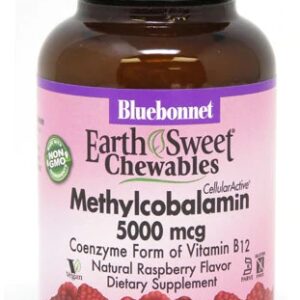 Bluebonnet Nutrition EarthSweet® Methylcobalamin Chewables Natural Raspberry -- 5000 mcg - 60 Chewable Tablets
