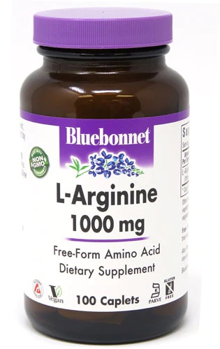 Bluebonnet Nutrition L-Arginine -- 1000 mg - 100 Caplets