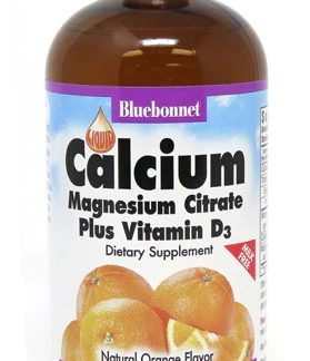 Bluebonnet Nutrition Liquid Calcium Magnesium Citrate Plus Vitamin D3 Natural Orange -- 16 fl oz