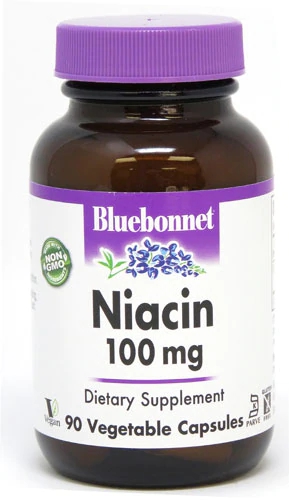Bluebonnet Nutrition Niacin -- 100 mg - 90 Vegetable Capsules