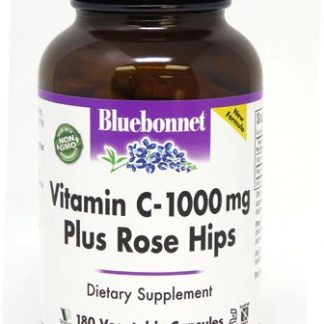 Bluebonnet Nutrition Vitamin C-1000 Plus Rose Hips -- 180 Vegetable Capsules
