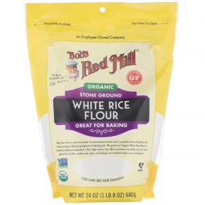Bob's Red Mill Organic White Rice Flour -- 24 oz Resalable Pouch