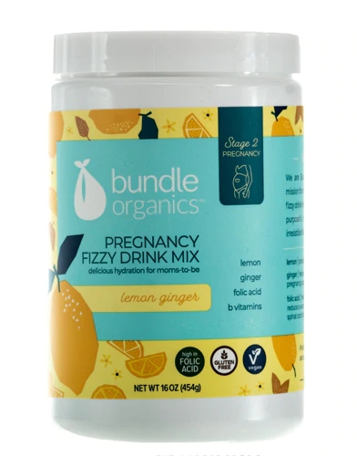 Bundle Organics Pregnancy Fizzy Drink Mix Lemon Ginger -- 16 oz