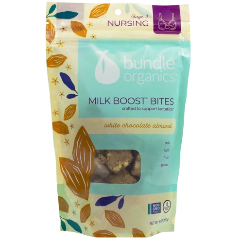 Bundle Organics Stage 3 Nursing Milk Boost Bites White Chocolate Almond -- 6 oz