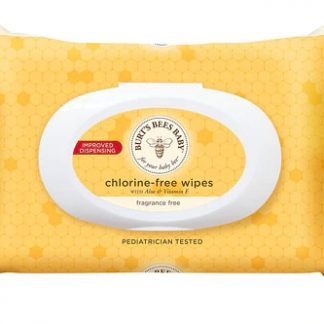 Burt's Bees Baby Chlorine-Free Wipes for Sensitive Skin -- 72 Wipes