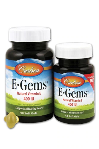 Carlson E-GEMS® BOGO -- 400 IU - 90 Softgels plus 44 Softgels Free