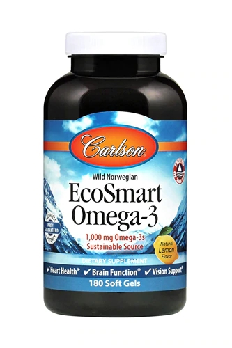 Carlson EcoSmart® Omega-3 Natural Lemon -- 1000 mg - 180 Softgels