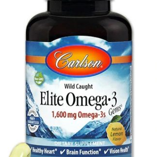Carlson Elite Omega-3 Gems® Natural Lemon -- 800 mg - 60 Softgels