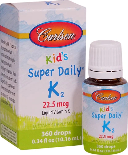 Carlson Kid's Super Daily® K2 -- 22.5 mg - 0.34 fl oz