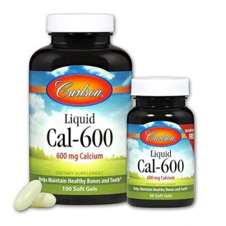 Carlson Liquid Cal 600 -- 600 mg - 130 Softgels 100 plus 30 Free