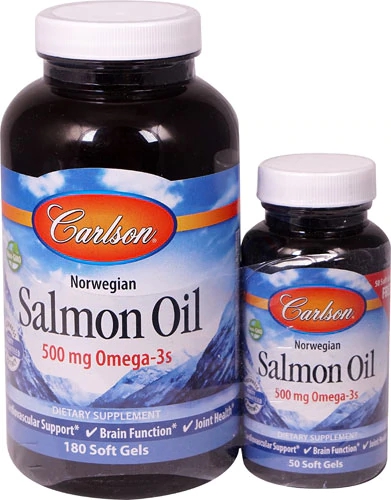 Carlson Norwegian Salmon Oil BOGO -- 500 mg - 180 Softgels