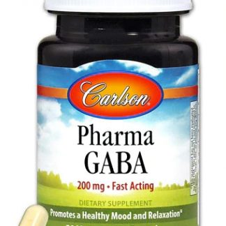 Carlson PharmaGABA -- 200 mg - 50 Vegetarian Capsules