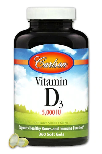 Carlson Vitamin D3 -- 5000 IU - 360 Softgels