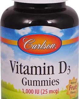 Carlson Vitamin D3 Gummies Natural Fruit -- 1000 IU - 60 Gummies