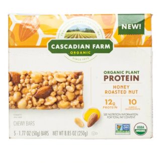Cascadian Farms Organic Protein Chewy Bars Honey Roasted Nut -- 5 Bars