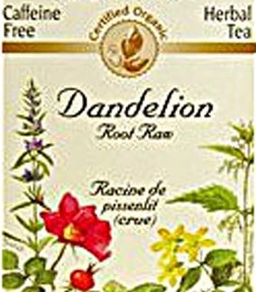 Celebration Herbals Organic Dandelion Root Raw Tea Caffeine Free -- 24 Herbal Tea Bags