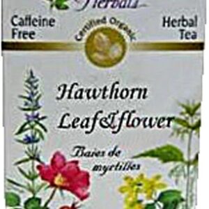 Celebration Herbals Organic Hawthorne Leaf and Flower Tea Caffeine Free -- 24 Tea Bags