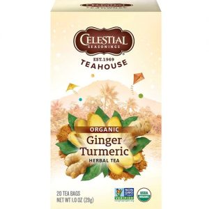 Celestial Seasonings Teahouse Organics Herbal Tea Ginger Turmeric -- 20 Tea Bags