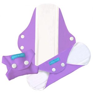 Charlie Banana Feminine Pads Super + - Lavender -- 3 Pads