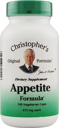 Christopher's Appetite Formula -- 475 mg - 100 Vegetarian Capsules