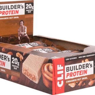 Clif Builder's 20g Protein Bar Cinnamon Nut Swirl -- 12 Bars