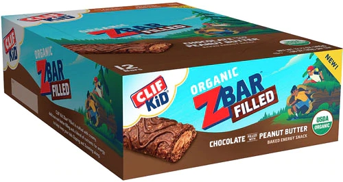 Clif Kid® Organic Zbar™ Filled Chocolate & Peanut Butter -- 12 Bars