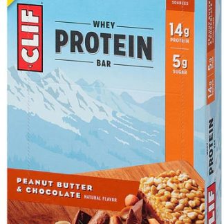 Clif Whey Protein Bar Peanut Butter & Chocolate -- 8 Bars