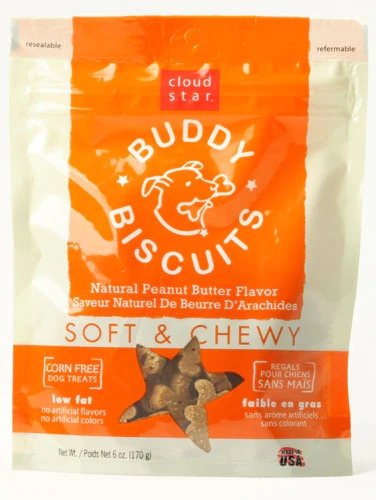 Cloud Star Soft and Chewy Buddy Biscuits™ Dog Treats Peanut Butter -- 6 oz