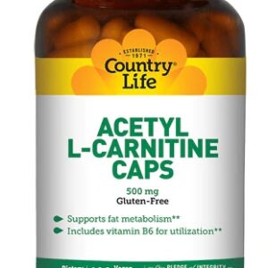 Country Life Acetyl L-Carnitine Caps -- 500 mg - 120 Vegetarian Capsules