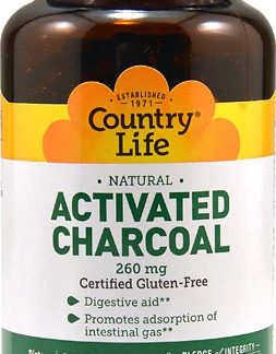Country Life Activated Charcoal -- 260 mg - 180 Capsules
