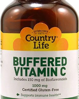 Country Life Buffered Vitamin C -- 1000 mg - 100 Tablets