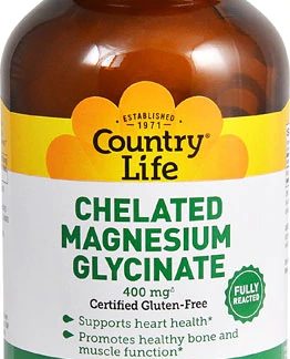 Country Life Chelated Magnesium Glycinate -- 400 mg - 90 Tablets