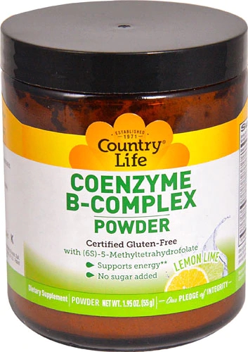 Country Life Coenzyme B-Complex Powder Lemon Lime -- 1.95 oz