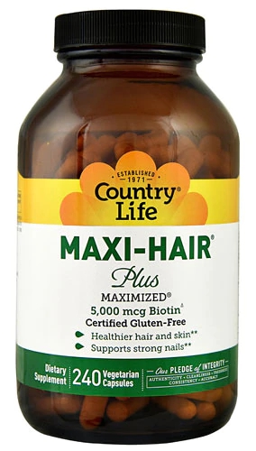 Country Life Maxi-Hair® Plus -- 240 Vegetarian Capsules