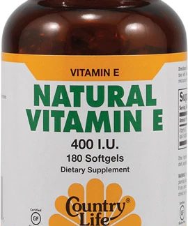 Country Life Natural Vitamin E -- 400 IU - 180 Softgels