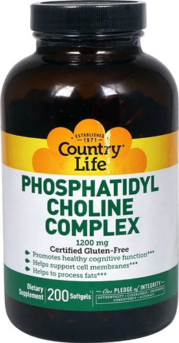 Country Life Phosphatidyl Choline Complex -- 1200 mg - 200 Softgels