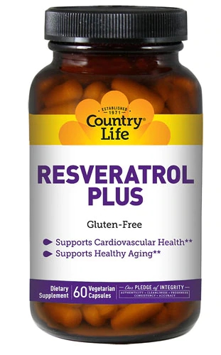 Country Life Resveratrol Plus -- 60 Vegetarian Capsules