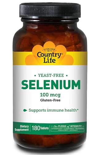 Country Life Selenium Yeast Free -- 100 mcg - 180 Tablets