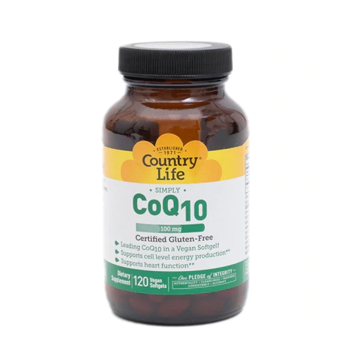 Country Life Simply CoQ10 -- 100 mg - 120 Vegan Softgels