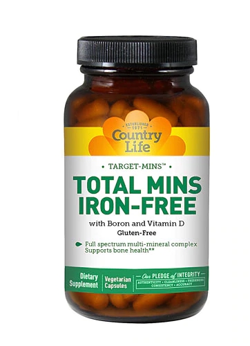 Country Life Total Mins Iron-Free -- 150 Vegetarian Capsules