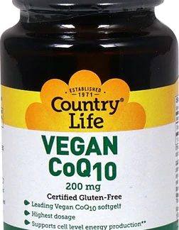 Country Life Vegan CoQ10 -- 200 mg - 30 Vegan Softgels